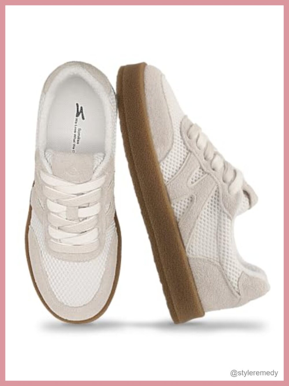 Platform Walking Sneakers Memory Foam Insole 1.3in Heel Mesh Suede